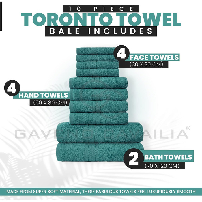 Сімейні рушники Lions, набір з 10 предметів, 100 єгипетська бавовна, 4 рушники для обличчя, 4 рушники для рук, 2 рушники для ванни