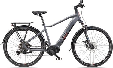 Електричний велосипед TELEFUNKEN E-Bike для чоловіків та жінок Міський педальний велосипед позашляховика з двигуном середнього розташування та літій-іонним акумулятором 720 Втгод Перемикач швидкостей Гідравлічні дискові гальма Світлодіодне освітлення Коле