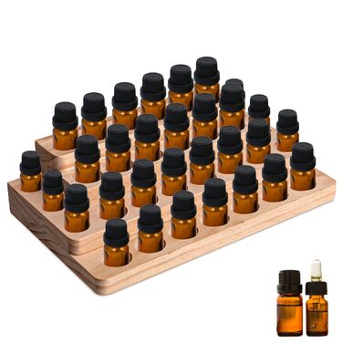 Дерев&39яна підставка для ефірних олій HOMURY з 30 отворами, коробка для зберігання ефірних олій, контейнер для зберігання ефірних олій, подарункова коробка для ароматичних олій, ефірних олій, лаку для нігтів