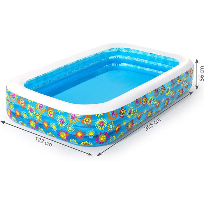Сімейний басейн Bestway, Фантазія, 305 x 183 x 56 см, 305x183x56 см