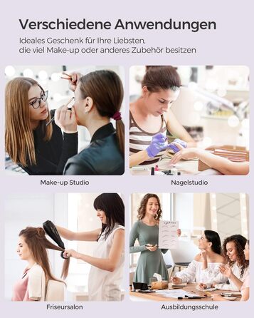 Візок для косметики, пенал для макіяжу 2 ящики, великий пенал для перукаря, пенал для макіяжу, 34 x 24 x 56 см, колеса обертаються