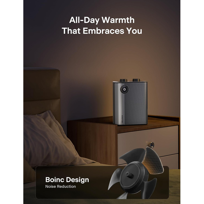 Керамічний міні-вентилятор PELONIS 2000 Вт, 2 режими швидкого нагрівання, 3 режими нагріву вентилятор, тихий настільний обігрівач із захистом від перегріву та перекидання для офісу, столу та домашнього офісу 25A Чорний 25a