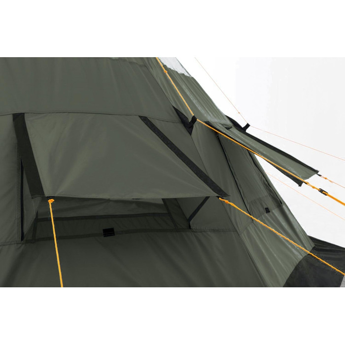 Намет CampFeuer Tipi Tent Spirit для 4 осіб Індіанський намет для кемпінгу, походів, водяний стовп 3000 мм Намет-гребень, намет-піраміда, круглий намет Груповий намет, кемпінговий намет, сімейний намет, коричневий/світло-коричневий