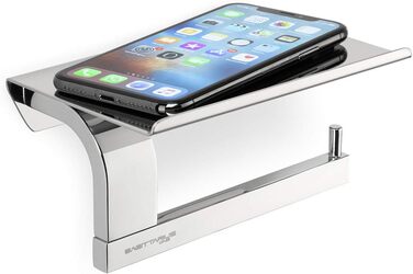 Тримач для туалетного рулону з полицею з нержавіючої сталі Тримач для туалетного рулону з полицею Тримач для туалетного паперу Три