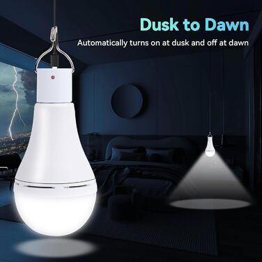 Сонячні лампочки 2 шт. з пультом дистанційного керування Сутінковий датчик Світлодіодні сонячні лампи для зовнішнього приміщення С