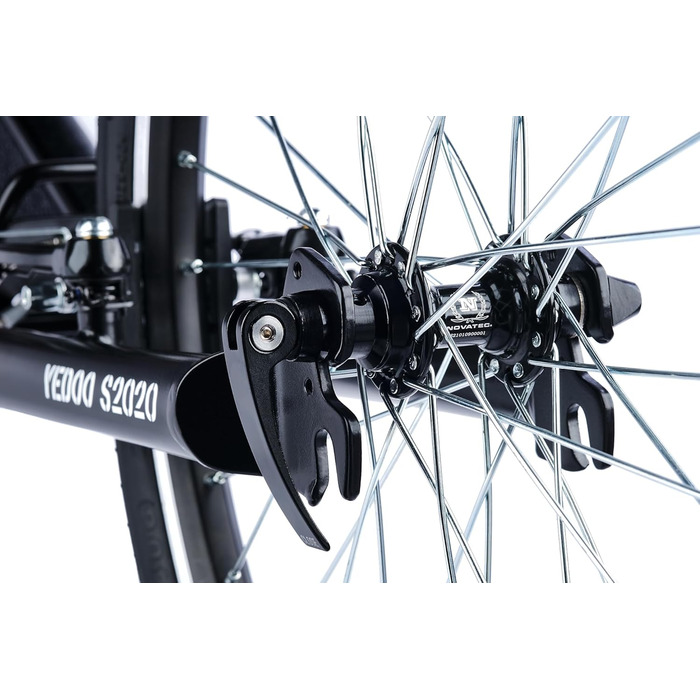 Самокат Yedoo S2020 - до 150 кг, самокат з пневматичними шинами 20/20 - самокат для дорослих, самокат для собак Burgundy