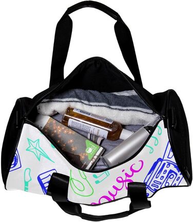 Спортивна сумка, маленька дорожня сумка, сумка для йоги, з музичним принтом, сумка для фітнесу на відкритому повітрі, сумка-тоут