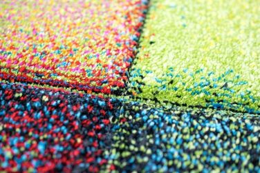 Килим сучасний килим для вітальні в клітинку кольоровий жовтий червоний синій зелений розмір 200 x 290 см 200 x 290 см жовтий, чер