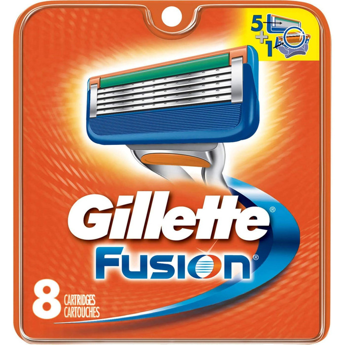 Новий набір картриджів Gillette 8 Fusion Razor Blades 100 оригінальне, оригінальне професійне перо