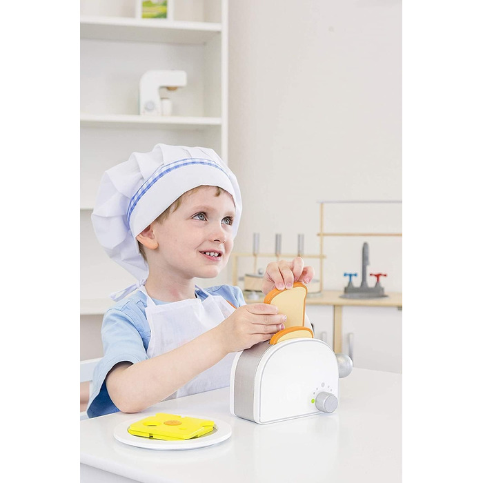 Маленький набір для сніданку &quotдитяча кухня&quot з дерева, в тому числі тостер з важільною функцією, для дітей від 3 років, 105