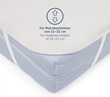 Наматрацник Blumtal Premium Molton 160x200 см 100 бавовна - сертифікований Oeko-Tex. Наматрацник Molton 160x200 см - Наматрацник 160x200 - Безшумний та повітропроникний - Підкладка під матрац 160x200 160 x 200 см - Білий