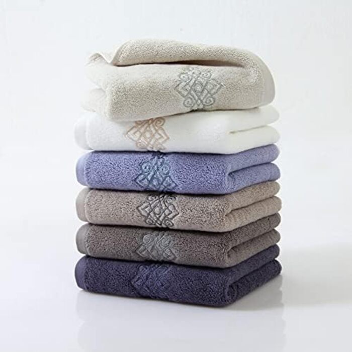 Білі рушники Sense Gnosis, розкішний банний рушник, вишитий, декоративний преміум якості, 100 бавовна, дуже поглинаючий, надзвичай