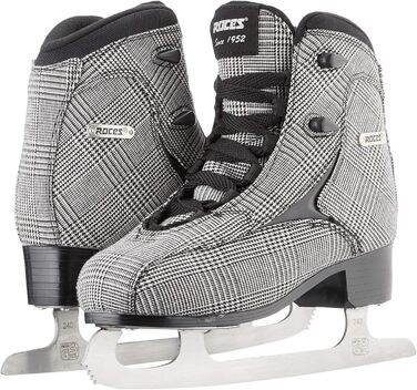 Жіночі ковзани Roces Brits 40 CHECK ЧОРНО-БІЛІ СРІБЛЯСТІ