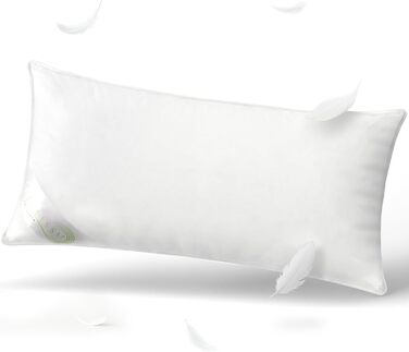 Пухова подушка Beautissu 40x80 80x80 Пухова та пір&39яна подушка, 100 зроблено в Німеччині Пухова подушка 40 x 80 см Сертифіковано Oeko-Tex, Downpass та Nomite Можна прати та сушити в сушильній машині FK 40x80 см (1 упаковка)