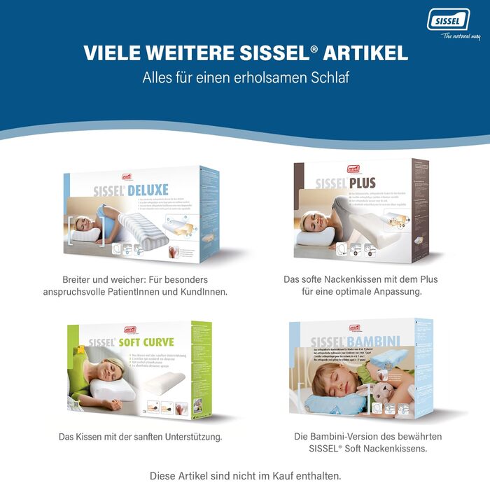 Ортопедична подушка для шиї Sissel Soft Plus Спеціальна в&39язкопружна піна для ідеального комфорту сну Регульована висота М&39який велюровий чохол Ідеально підходить для болю в шиї 5-річна гарантія