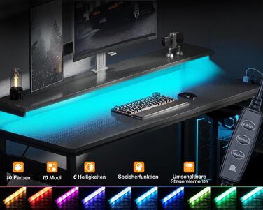 Г-подібний письмовий стіл ODK, 174 x 100 см, метал / дерево, чорний