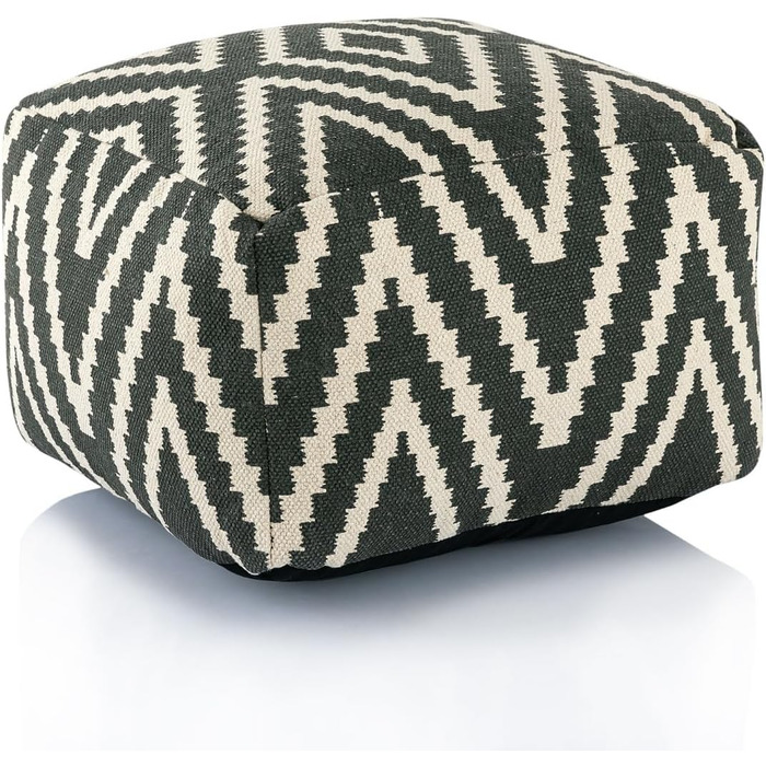 Килим куб сидіння 50x50 H35см пуф підніжка підлогова подушка підніжка колір чорний