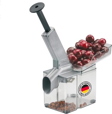 З похилим жолобом і великою серцевиною, пластик/нержавіюча сталь/алюміній, Kirschomat, срібло/чорний/прозорий, 40702260 Kirschomat