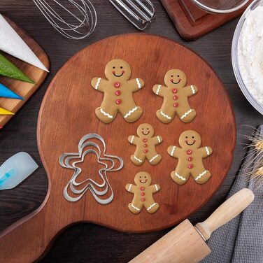 Різдвяні форми для випічки у формі пряникового чоловічка 3 шт Generisch