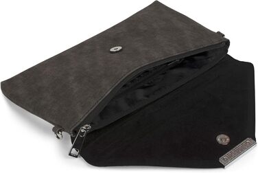 Клатч-конверт з плетінням, ручка для руки, знімний ремінець, вечірня сумочка, жіноча 02012184, колір Чорний