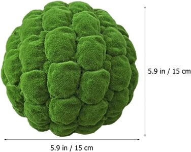 Прикраси з кульок з моху Кулі зі штучного моху Зелені кульки зі штучного моху Декоративні камені Мохові камені Штучні камені Мохові скелі Моховий ляльковий будиночок для весілля Квітковий горщик Бонсай DIY Ремесла Прикраса саду, 2 шт.
