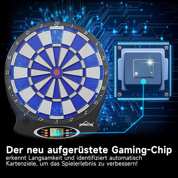 Електронна мішень для дартсу, Електронні мішені для дартсу, Професійна електронна мішень для дартсу, Мішень для дартсу з 6 дротиками, Інноваційний електронний автомат для дартсу з 18 іграми та 159 варіаціями