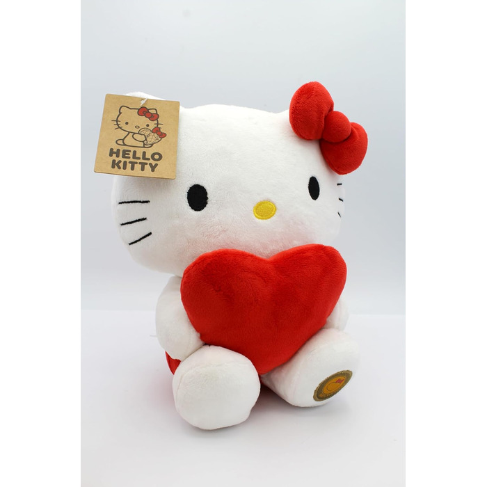 М'яка іграшка Hello Kitty з серцем ECO, 24 см у картонній упаковці