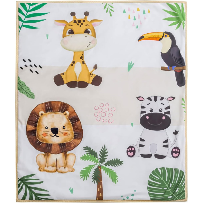 Комплект постільної білизни для дитячого ліжечка з тваринами Сафарі для хлопчиків і дівчаток, комплект постільної білизни для дитя