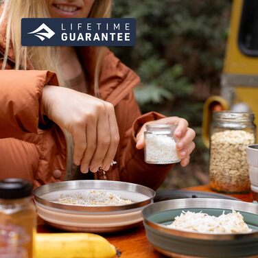 Складана миска з нержавіючої сталі Sea to Summit Detour, велика - Складана миска, зелений лавровий вінок, велика