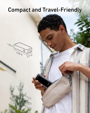 Портовий зарядний пристрій на 12 000 мАг потужністю 130 Вт, розумний дисплей, сумісний з iPhone 14/13 серії, Galaxy, MacBook, Dell