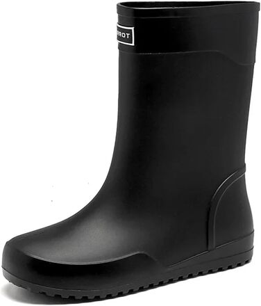 Високі гумові чоботи, водонепроникні, нековзні, чоловічі, до середини литки, для роботи на свіжому повітрі та спортивних чобіт з гумовою підошвою та верхом з ПВХ, водонепроникні, темно-сині, розмір ЄС 43