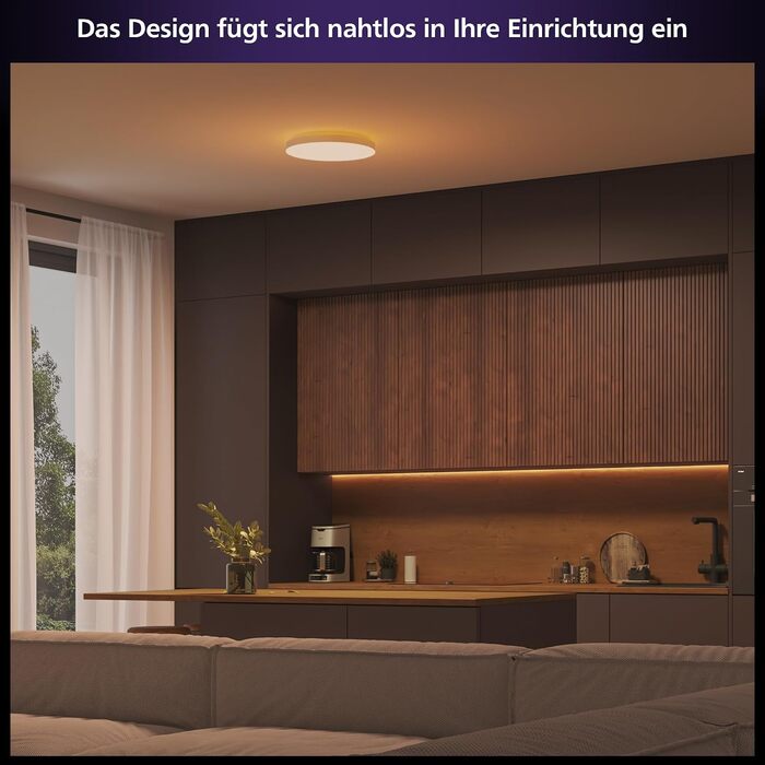 Стельовий світильник Philips Hue Datura Small, круглий, білий, діаметр 38,4 см