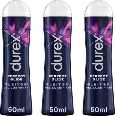 Мастило на силіконовій основі для тривалого змащення Durex Play Perfect Glide 3 шт. 50 мл у практичній дозуючій пляшці