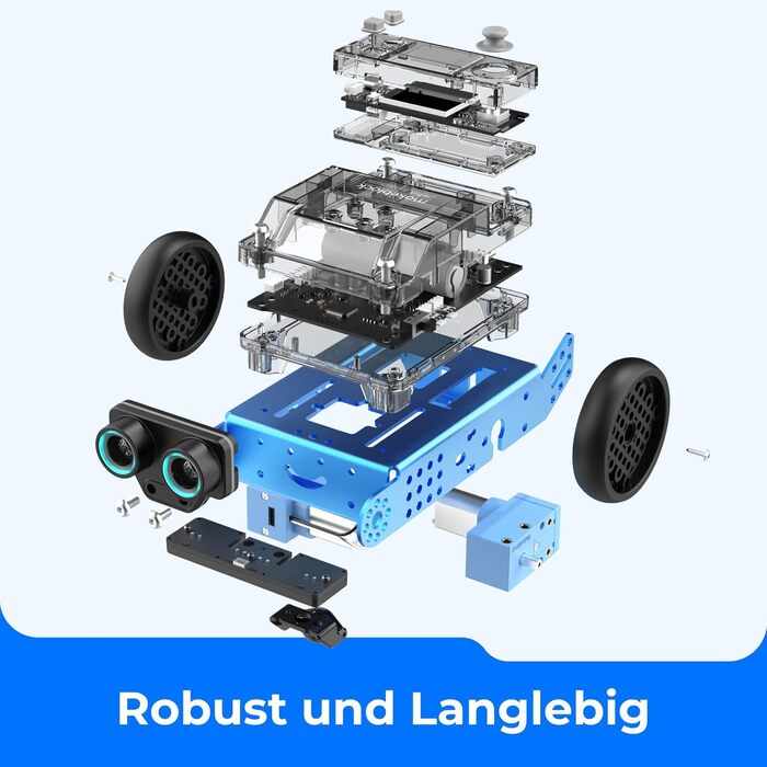 Програмований робот Makeblock mBot 2 для дітей, іграшка-робот зі штучним інтелектом із дистанційним керуванням Wi-Fi, сумісний із Scratch і Python, інтелектуальний комплект STEM, подарунок для дітей віком від 8 років