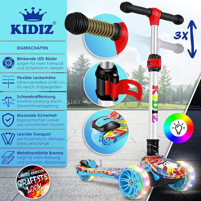 Самокат дитячий самокат X-Pro2 триколісний самокат з PU LED підсвічуванням коліс дитячий самокат складний педальний самокат регуль