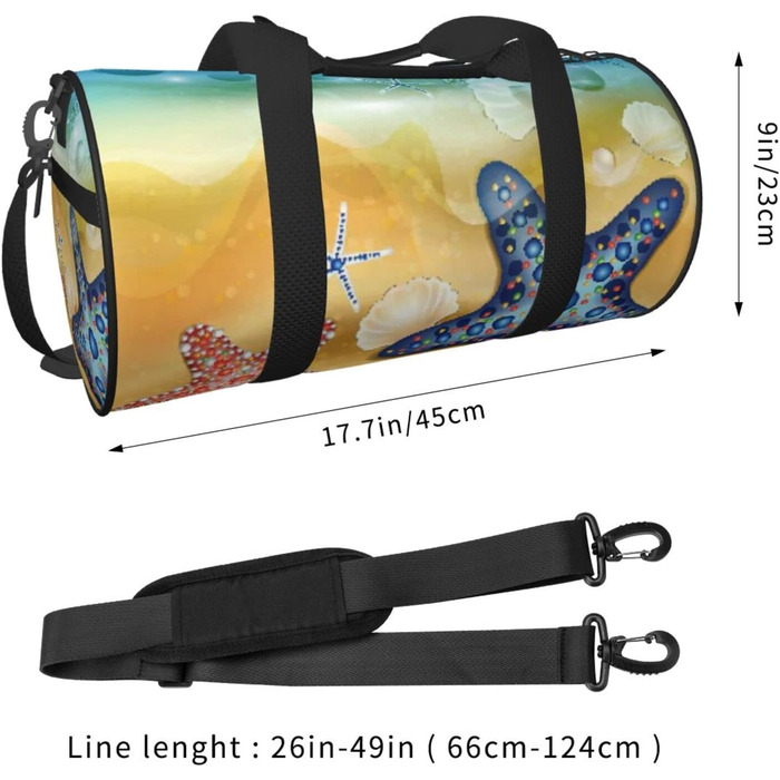 Дорожня сумка-циліндр з принтом, пляжна сумка, спортивна сумка для чоловіків та жінок