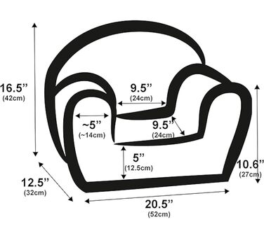 Дитяче крісло Delsit з наповнювачем з пінопласту - Дитяче крісло для дівчаток та хлопчиків, Дитяче крісло зі знімним чохлом - Крісло для дітей - Дитячі меблі - Від 9 місяців до 4 років - DT8-17123