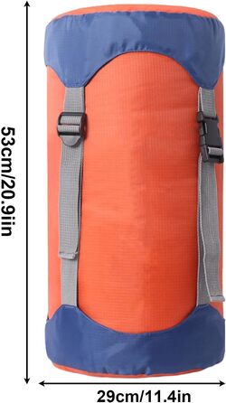 Компресійний мішок для спальника, Sundries compression bag, великий об'єм 35 л, нейлоновий, багатофункціональний, водонепроникний, компресійний мішок для рюкзака, походів і кемпінгу Помаранчевий