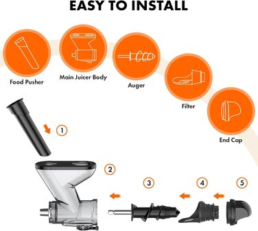 Насадка для соковижималки для блендера KitchenAid, Соковижималка для холодного віджиму, Насадка для соковижималки з подвійним заливним жолобом, Насадка для соковижималки для Kitchen Aid