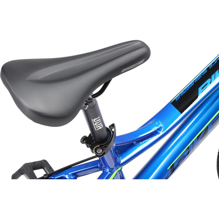 Гірський велосипед BIKESTAR з алюмінію, дитячий, 20 дюймів, вік 6-9 років, хардтейл 7-швидкісна коробка передач Shimano, дискові гальма, амортизаційна вилка Дитячий велосипед Безризикова пробна версія, синьо-зелений