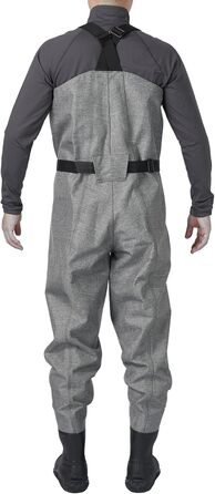 Вейдерси Bassdash 3D Angler&39s, надміцні чорні картаті нейлонові ПВХ рибальські мисливські вейдерси для чоловіків, сірі, XL, довгі 11-12 футів