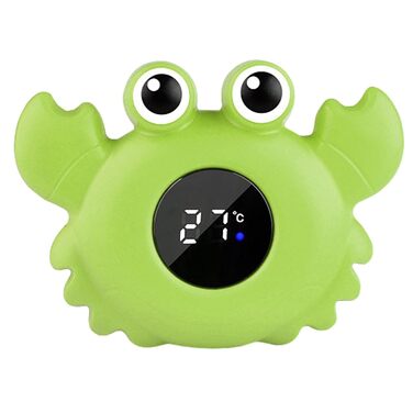 Датчик температури для дитячої ванни, термометр для ванної кімнати у формі краба, водонепроникний портативний компактний водонепро