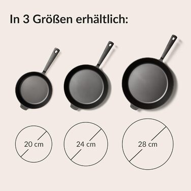 ОРИГІНАЛЬНА чавунна сковорода індукційна 28 см - чавунна сковорода для всіх типів плит - чавунна сковорода тонко відшліфована - 10