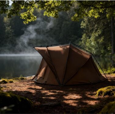 Намет MK-Angelsport Anglerset Fort Knox Dome 8-ніжне ліжко Великий короповий намет з водяним стовпом 10 000 мм, алюмінієвим каркасом, багатофункціональними дверима, підлогою та зручним рибальським ліжком.