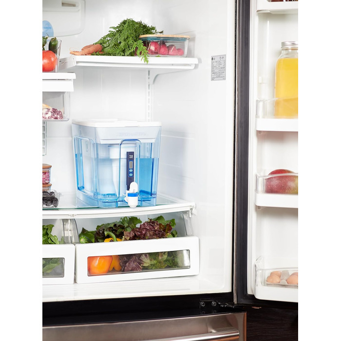 Дозатор фільтра для води з миттєвим зчитуванням ZeroWater, 12,3 л, 5-ступеневий диспенсер для фільтра для води з миттєвим зчитуванням, 0 TDS, сертифікований IAPMO для зменшення вмісту свинцю, хрому та PFOA/PFOS