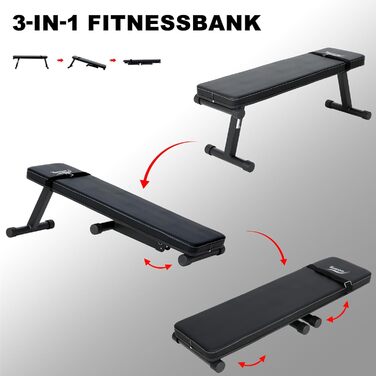 Плоска лава, складна лава для штанги, тренувальна лава, похила лава, лава для жиму лежачи, лава для сидячих пресів для домашнього використання, до 150 кг