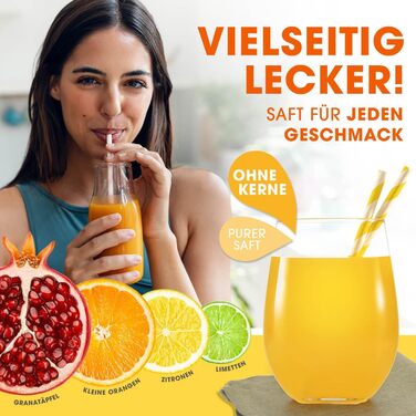 Соковижималка з нержавіючої сталі Lumaland Високоякісна, дуже тиха, ручна соковижималка для цитрусових Стильна ручна соковижималка