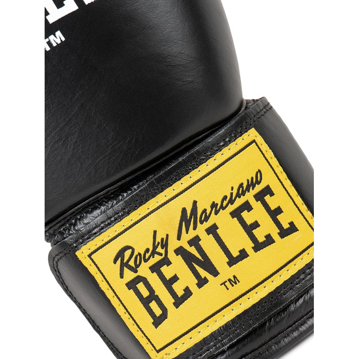 Боксерські рукавички BENLEE Fighter Leather 12 oz, чорні/червоні, одинарні