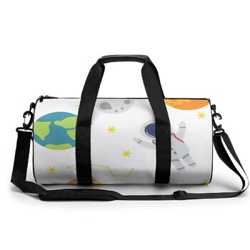 Універсальна дорожня сумка Всесвіт спортивна сумка-мішок для чоловіків та жінок, ідеальна для подорожей, спорту та повсякденного використання. Дизайн з космосом та астронавтами.