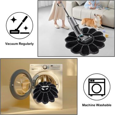 Круглий килим Trippy Happy Face, крутий готичний килим з черепом, круглий, нековзний, швидковисихаючий, флокований, можна прати, м&39який, килимок для ванної кімнати для спальні, вітальні, їдальні